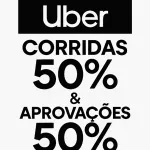 Icone Uber corridas 50% desconto