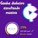 Icone Ouvindo música ganhando dinheiro
